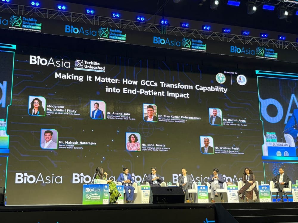 Panel session on stage at BioAsia 2026